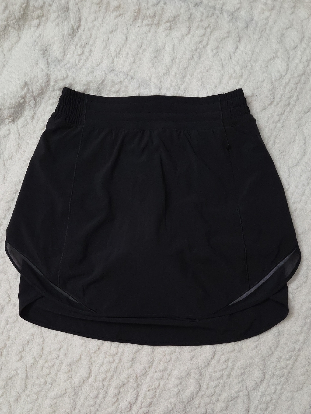 lululemon athletica Hotty Hot Black Athletic Skort with Elastic Waistband